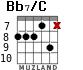 Bb7/C для гитары - вариант 2