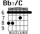Bb7/C для гитары - вариант 3