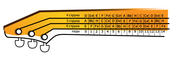 Бас по нотам