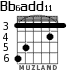 Bb6add11 для гитары - вариант 4