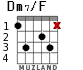 Dm7/F для гитары - вариант 3
