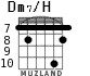 Dm7/H для гитары - вариант 6
