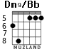 Dm9/Bb для гитары - вариант 2