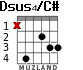 Dsus4/C# для гитары - вариант 1