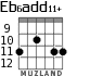 Eb6add11+ для гитары - вариант 6