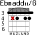 Ebmadd11/G для гитары - вариант 1