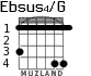 Ebsus4/G для гитары - вариант 2