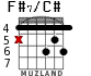 F#7/C# для гитары - вариант 4