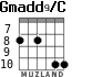 Gmadd9/C для гитары - вариант 2