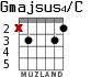 Gmajsus4/C для гитары - вариант 2