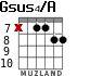 Gsus4/A для гитары - вариант 8