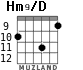 Hm9/D для гитары - вариант 1