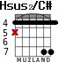 Hsus2/C# для гитары - вариант 2