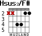 Hsus2/F# для гитары - вариант 2