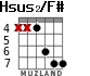 Hsus2/F# для гитары - вариант 3