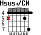 Hsus4/C# для гитары - вариант 4