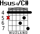 Hsus4/C# для гитары - вариант 5