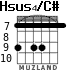 Hsus4/C# для гитары - вариант 7