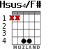Hsus4/F# для гитары - вариант 1