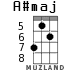 A#maj для укулеле - вариант 4