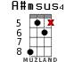 A#msus4 для укулеле - вариант 10
