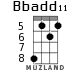 Bbadd11 для укулеле - вариант 2