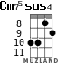 Cm75-sus4 для укулеле - вариант 3