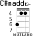 C#madd13- для укулеле - вариант 3