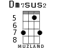 Dm7sus2 для укулеле - вариант 4