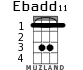 Ebadd11 для укулеле - вариант 2