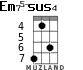 Em75-sus4 для укулеле - вариант 4