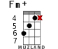Fm+ для укулеле - вариант 7
