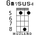 Gm7sus4 для укулеле - вариант 3