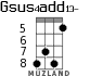 Gsus4add13- для укулеле - вариант 2