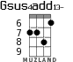 Gsus4add13- для укулеле - вариант 3